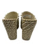Valentino Shoe Size 39 Cream & Gold Leather Upper Rockstud Woven Wedges Cream & Gold / 39