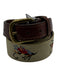 Smathers & Branson Beige Canvas Fish Hooks Men's Belt Beige