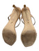 Stuart Weitzman Shoe Size 10 Beige Patent Leather Square Toe Stilletto Sandals Beige / 10