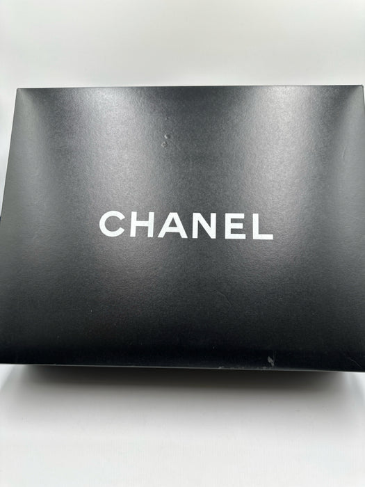 Chanel Black & Silver Caviar Leather Quilted Detail Chain Strap Shoulder Bag Bag