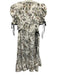 Antonio Melani Size 12 White & Multi Cotton & Polyester Short Puff Sleeve Dress White & Multi / 12