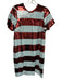 Maeve Size XS Red & Blue Polyester Blend Sequin Short Sleeve Below Knee Dress Red & Blue / XS