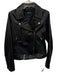 Madewell Size L Black Leather Long Sleeve Zip Up Collar Belt Inc Jacket Black / L
