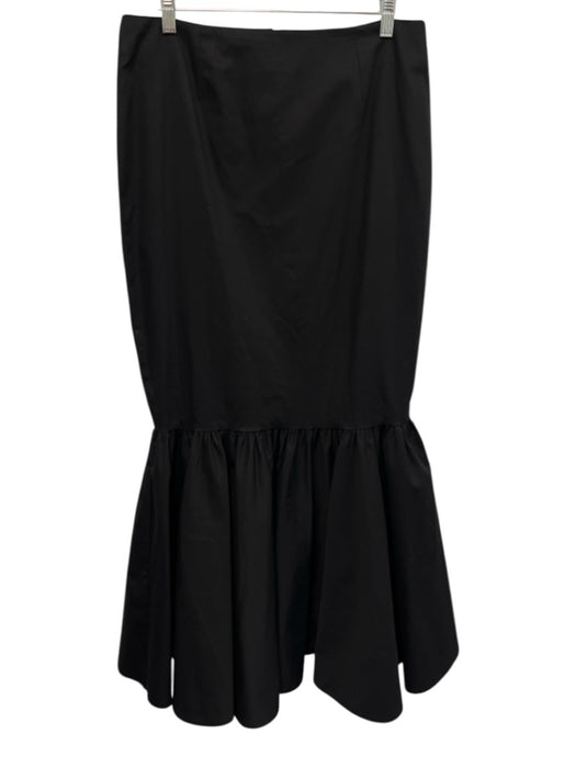 Antonio Melani Size 10 Black Cotton & Nylon Sleeveless Back Zip Maxi Skirt Set Black / 10