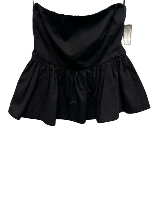 Antonio Melani Size 10 Black Cotton & Nylon Sleeveless Back Zip Maxi Skirt Set Black / 10