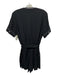 Jonathan Simkhai Size L Black & White Rayon Blend Contrast Trim V Neck Romper Black & White / L