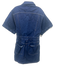 Frame Size M Dark Wash Blue Cotton Denim Short Sleeve Collar Button & Zip Dress Dark Wash Blue / M