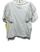 Sea New York Size L White Cotton & Nylon Lace Ruffle Detail Short Sleeve Tee Top White / L
