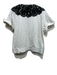Sea New York Size L Light Gray & Black Cotton Lace Collar Sweatshirt Boxy Top Light Gray & Black / L