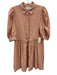 Hunter Bell Size L Pink & White Viscose Blend Gingham 1/2 Puff Sleeve Dress Pink & White / L