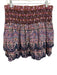 Sea New York Size 10 Purple Cotton Elastic Waistband Shirred Smocked Mini Skirt Purple / 10
