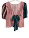 Maeve Size 12/M Pink & Multi Polyester Striped Gathered Bow back Skirt Set Pink & Multi / 12/M