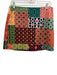 Trina Turk Size 2 navy blue & multi Cotton Blend Abstract Print Back Zip Skirt navy blue & multi / 2