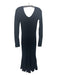 Alexander McQueen Size L Black Wool Cable Knit Long Sleeve Round Neck Dress Black / L