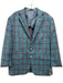 Tailor Red Green & Red Wool Blend Windowpane 2 Button Men's Blazer 44
