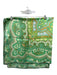 Massimo Ravinale Firenze Green Print Silk Sqaure scarf Green Print / One Size