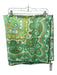 Massimo Ravinale Firenze Green Print Silk Sqaure scarf Green Print / One Size