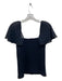 Theory Size S Navy Blue Polyester Smocked Bodice Cap Sleeve Top Navy Blue / S