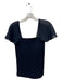 Theory Size S Navy Blue Polyester Smocked Bodice Cap Sleeve Top Navy Blue / S