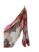 813 Ottoredici Pink, White & Multi Floral Mini Fringe Sheer scarf Pink, White & Multi / One Size