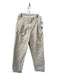 TWP Size 0 Beige Cotton Blend Cuffed Hem Pleat Detail Pants Beige / 0