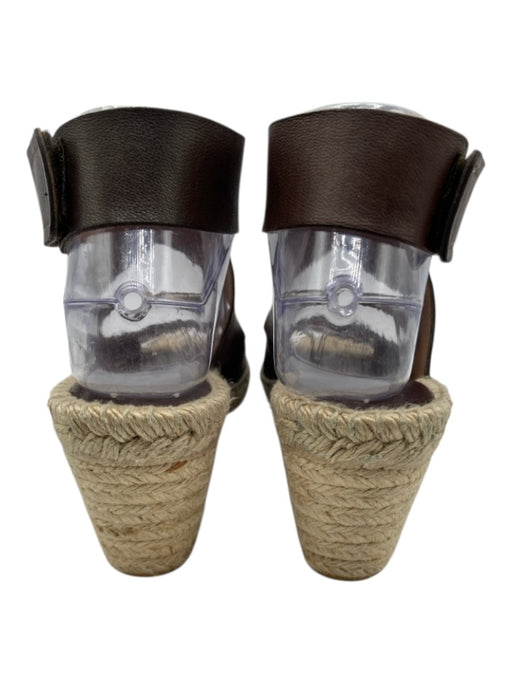 Bettye Muller Shoe Size 36 Brown & Beige Leather Slingbacks Round Toe Sandals Brown & Beige / 36