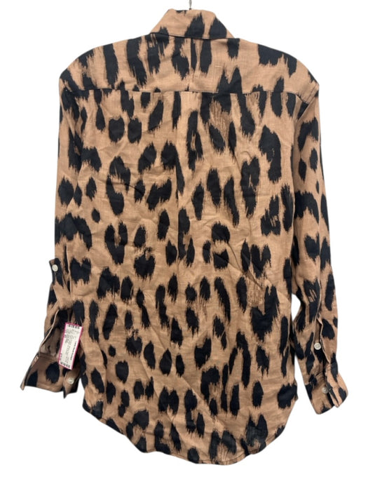 Emily Phillips Size XS Brown & Black Missing Fabric Tag Long Sleeve Top Brown & Black / XS