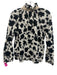 A Shirt Thing Size Est XS White & Black Cotton Floral V Neck Long Sleeve Top White & Black / Est XS