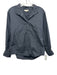 Ann Mashburn Size XS Black Cotton Half Button Down Mock Neck Long Sleeve Top Black / XS
