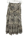 Figue Size XS cream, gray, whtie Cotton Abstract Leaves Wrap Midi Skirt cream, gray, whtie / XS