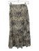Figue Size XS cream, gray, whtie Cotton Abstract Leaves Wrap Midi Skirt cream, gray, whtie / XS