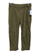 Rag & Bone Size 0 Olive Green Cotton Adjustable Waist Straight Leg Crop Pants Olive Green / 0