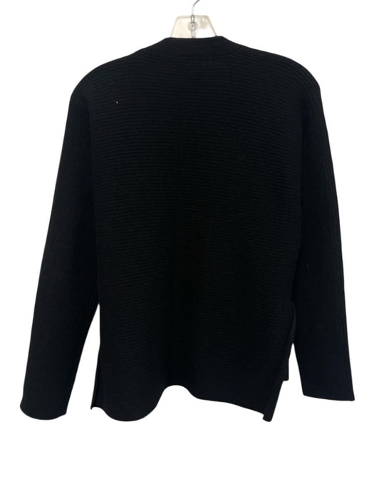 Vince Size XXS Black Wool & Cashmere Long Sleeve Waffle Knit Front Tie Cardigan Black / XXS