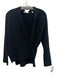 Vince Size XXS Black Wool & Cashmere Long Sleeve Waffle Knit Front Tie Cardigan Black / XXS