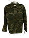 Ann Mashburn Size S Army Green & Brown Cotton Blend Long Sleeve Camo Collar Top Army Green & Brown / S