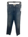 AMO Size 27 Dark Wash Cotton Blend High Rise Whiskering Faded Skinny Jeans Dark Wash / 27