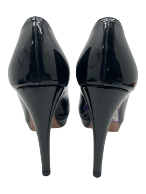Prada Shoe Size 35 Black Patent Leather Pointed Toe Stiletto Platform Pumps Black / 35