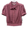 Favorite Daughter Size M Mauve Pink Polyester Polka Dots Short Puff Sleeve Top Mauve Pink / M