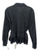 Ulla Johnson Size 4 Black Cotton Long Sleeve Perforated Button Up Top Black / 4