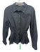 Ulla Johnson Size 4 Black Cotton Long Sleeve Perforated Button Up Top Black / 4