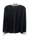 Alice + Olivia Classics Size S Black & White Silk Blend Sheer Long Sleeve Top Black & White / S