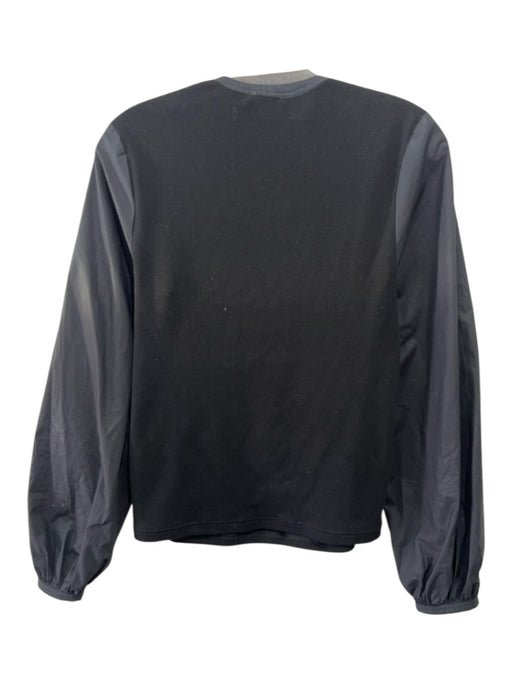 Sundays by WeAreSundays Size S Black Rayon Blend Ribbed Knit Fabric Block Top Black / S