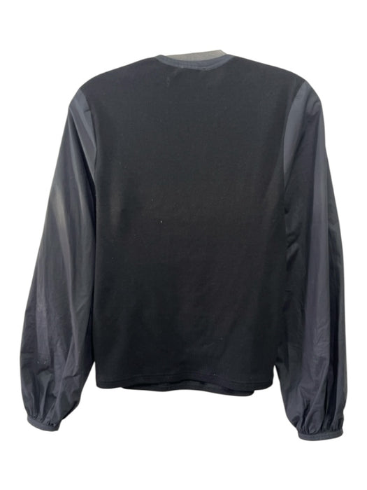 Sundays by WeAreSundays Size S Black Rayon Blend Ribbed Knit Fabric Block Top Black / S