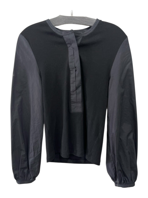 Sundays by WeAreSundays Size S Black Rayon Blend Ribbed Knit Fabric Block Top Black / S