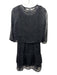 Scotch & Soda Size XS Black Polyester Blend swiss dot Sheer Overlay Dress Black / XS