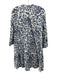 Lola Australia Size XS White & Blue Cotton Leopard Print Long Sleeve Dress White & Blue / XS