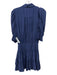 Ramy Brook Size XS Navy Blue Polyester 1/2 Puff Sleeve 1/2 Button Dress Navy Blue / XS