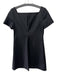 Theory Size 4 Black Nylon Blend Cap Sleeve Square Neck Mini Dress Black / 4