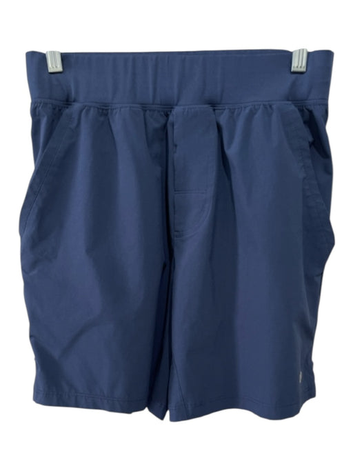 Alo Size S Navy Blue Polyester Blend Elastic & Drawstring Waist Pocketed Shorts Navy Blue / S