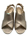 Stuart Weitzman Shoe Size 5 Gold Tone Leather Upper Metallic Criss Cross Sandals Gold Tone / 5